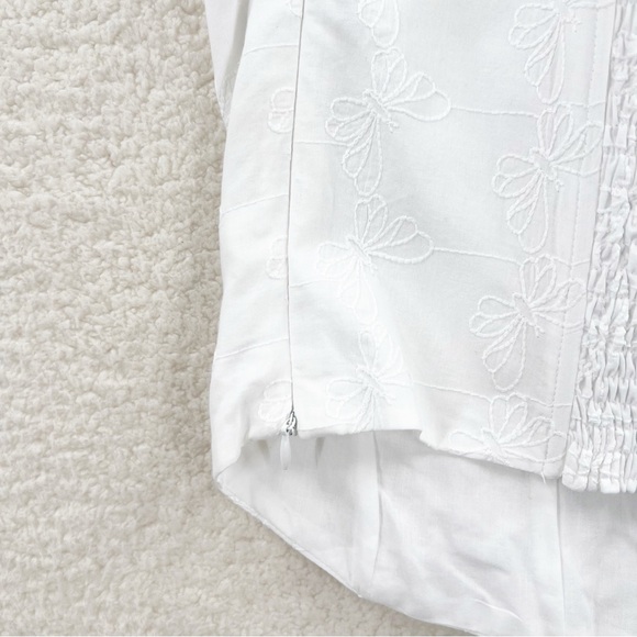 NWT ZARA Butterfly Embroidered Bella Corset Top White Size M - Picture 7 of 11